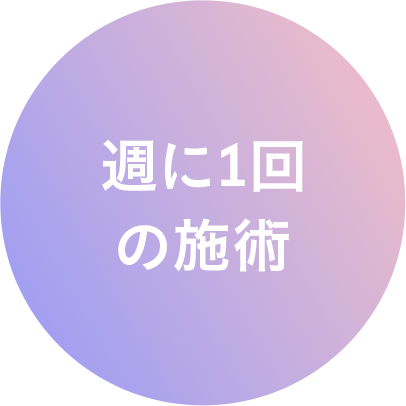 週に1回の施術